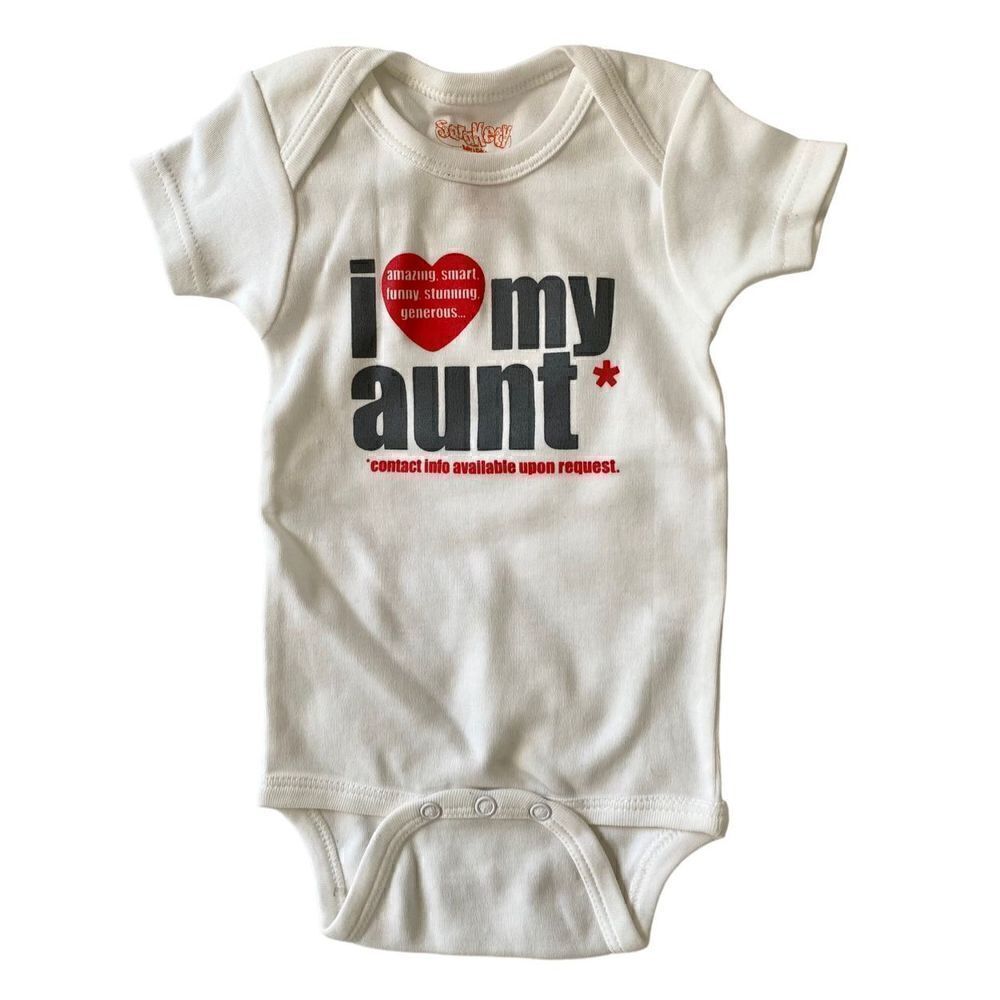 Sara Kety Baby’s “I ❤️ My Aunt” Body-suit, 12-18m NWT
